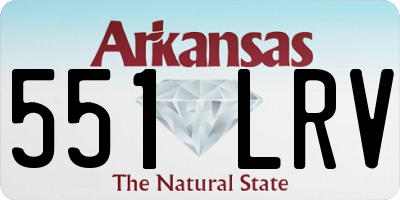 AR license plate 551LRV