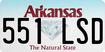 AR license plate 551LSD