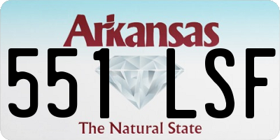 AR license plate 551LSF