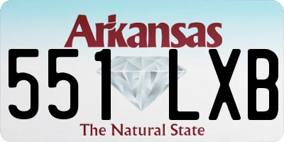 AR license plate 551LXB