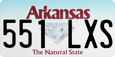 AR license plate 551LXS