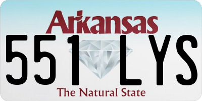 AR license plate 551LYS