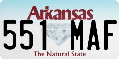 AR license plate 551MAF