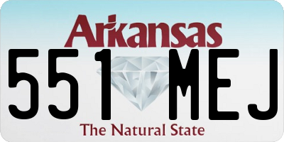 AR license plate 551MEJ