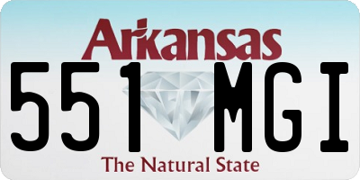 AR license plate 551MGI