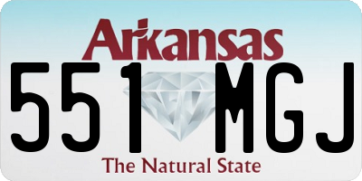 AR license plate 551MGJ