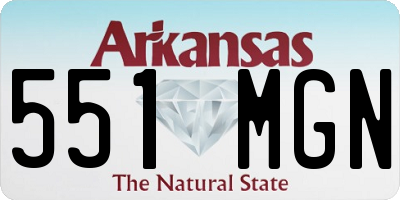 AR license plate 551MGN