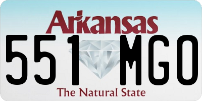 AR license plate 551MGO