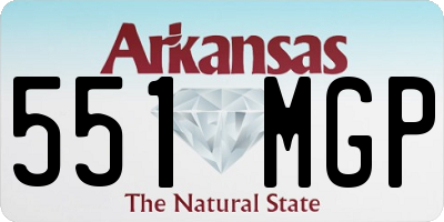AR license plate 551MGP