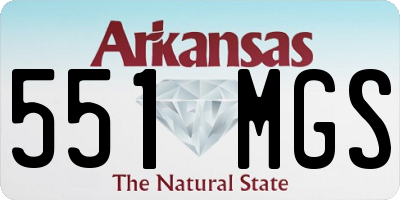 AR license plate 551MGS