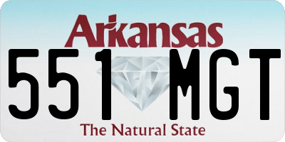 AR license plate 551MGT
