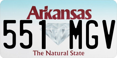 AR license plate 551MGV