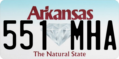 AR license plate 551MHA