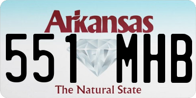 AR license plate 551MHB