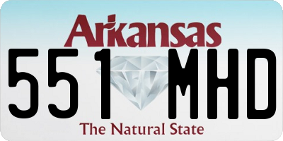 AR license plate 551MHD