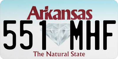 AR license plate 551MHF