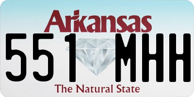 AR license plate 551MHH