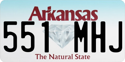 AR license plate 551MHJ