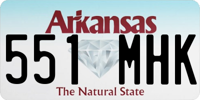 AR license plate 551MHK