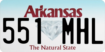AR license plate 551MHL