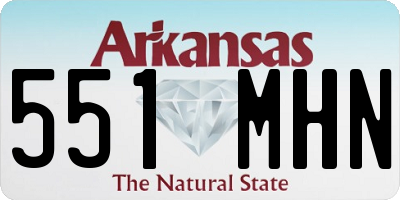 AR license plate 551MHN