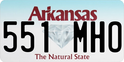 AR license plate 551MHO