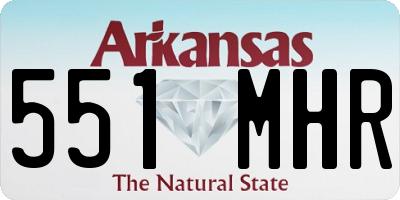 AR license plate 551MHR