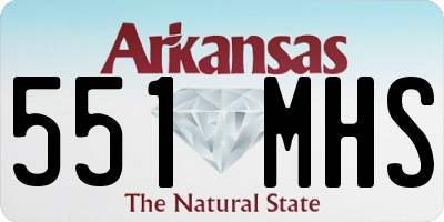 AR license plate 551MHS