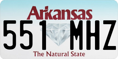 AR license plate 551MHZ