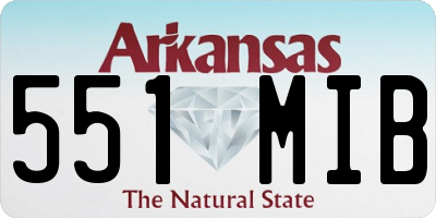 AR license plate 551MIB
