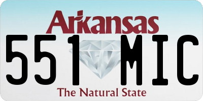 AR license plate 551MIC