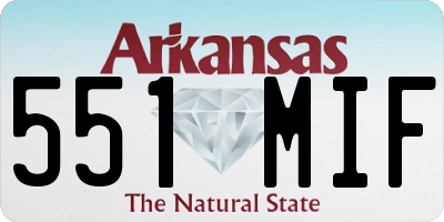 AR license plate 551MIF