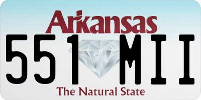 AR license plate 551MII
