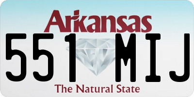 AR license plate 551MIJ