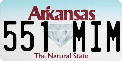 AR license plate 551MIM
