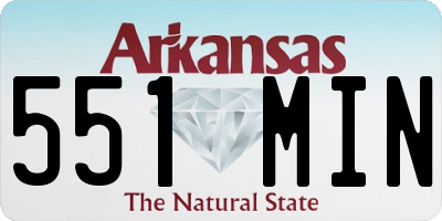 AR license plate 551MIN