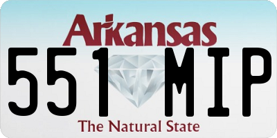AR license plate 551MIP