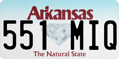 AR license plate 551MIQ