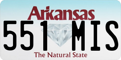 AR license plate 551MIS