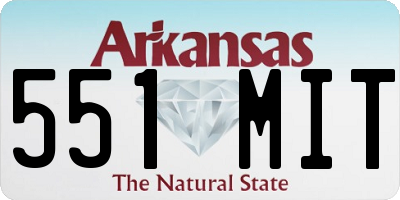 AR license plate 551MIT
