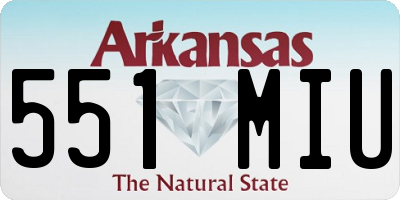 AR license plate 551MIU