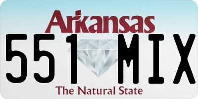 AR license plate 551MIX