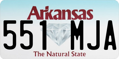 AR license plate 551MJA
