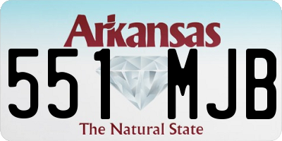 AR license plate 551MJB