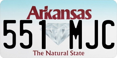 AR license plate 551MJC