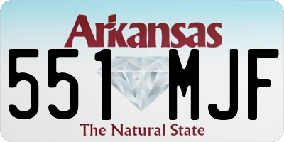 AR license plate 551MJF