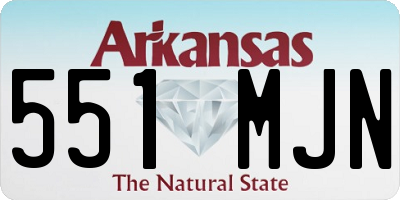 AR license plate 551MJN