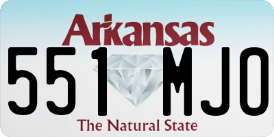 AR license plate 551MJO