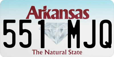 AR license plate 551MJQ