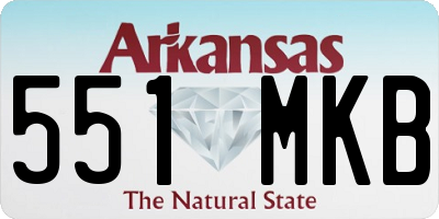 AR license plate 551MKB